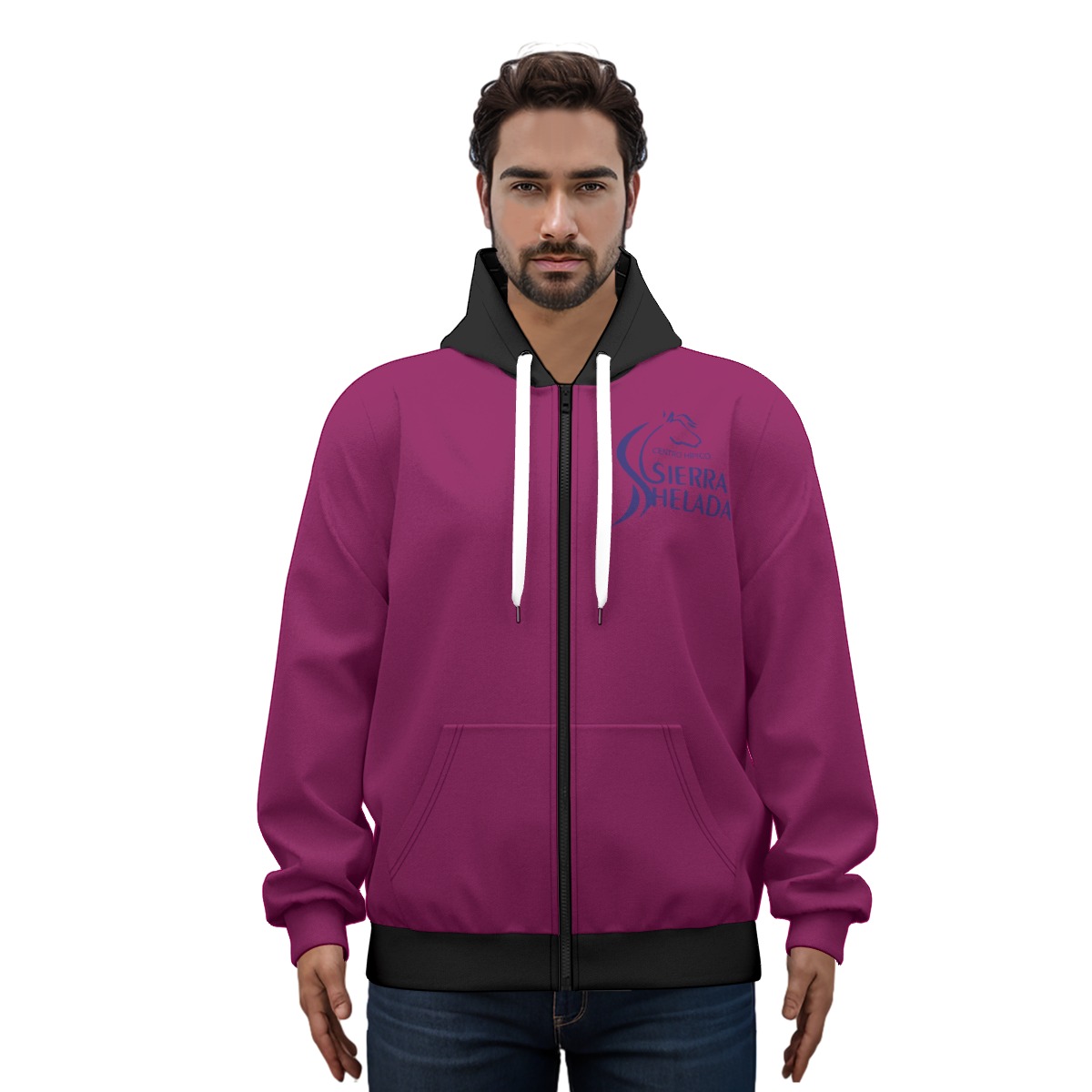 Pullover Hoodie With Zipper Closure | Cotton - Image 1